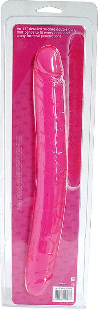 Double Dong - Dildo dublu, roz, 33 cm - detaliu 1