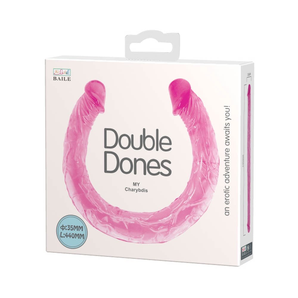 Double Dong - Dildo dublu, roz, 44.5 cm - detaliu 3