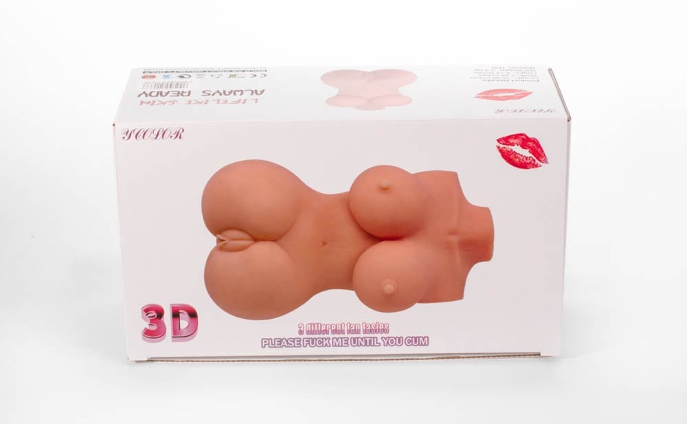 Double Hole 3D IV - Masturbator cu Sani, Anus si Vagin, 19x31 cm - detaliu 9