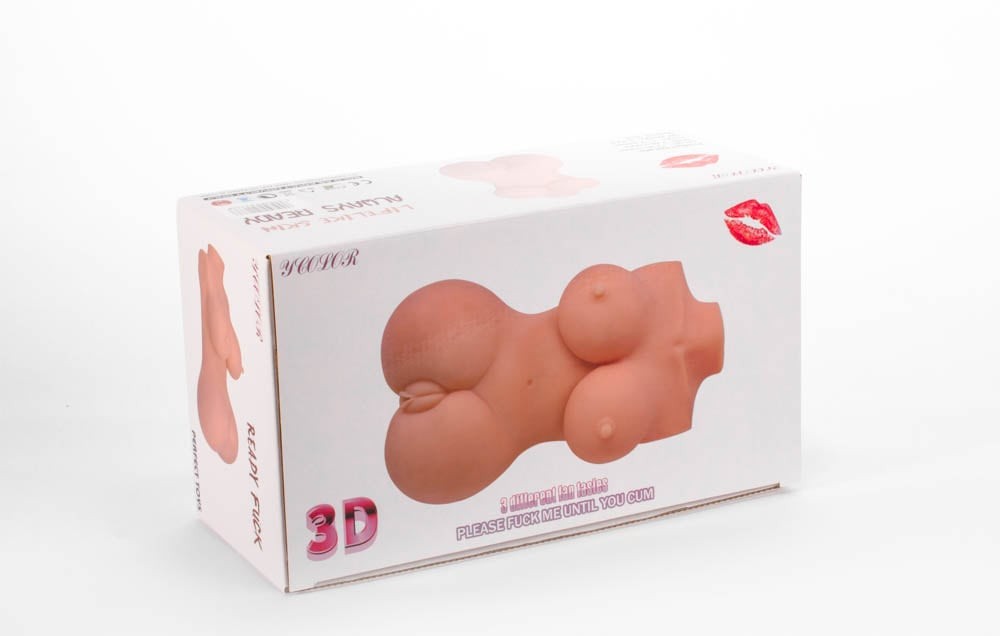 Double Hole 3D IV - Masturbator cu Sani, Anus si Vagin, 19x31 cm - detaliu 6