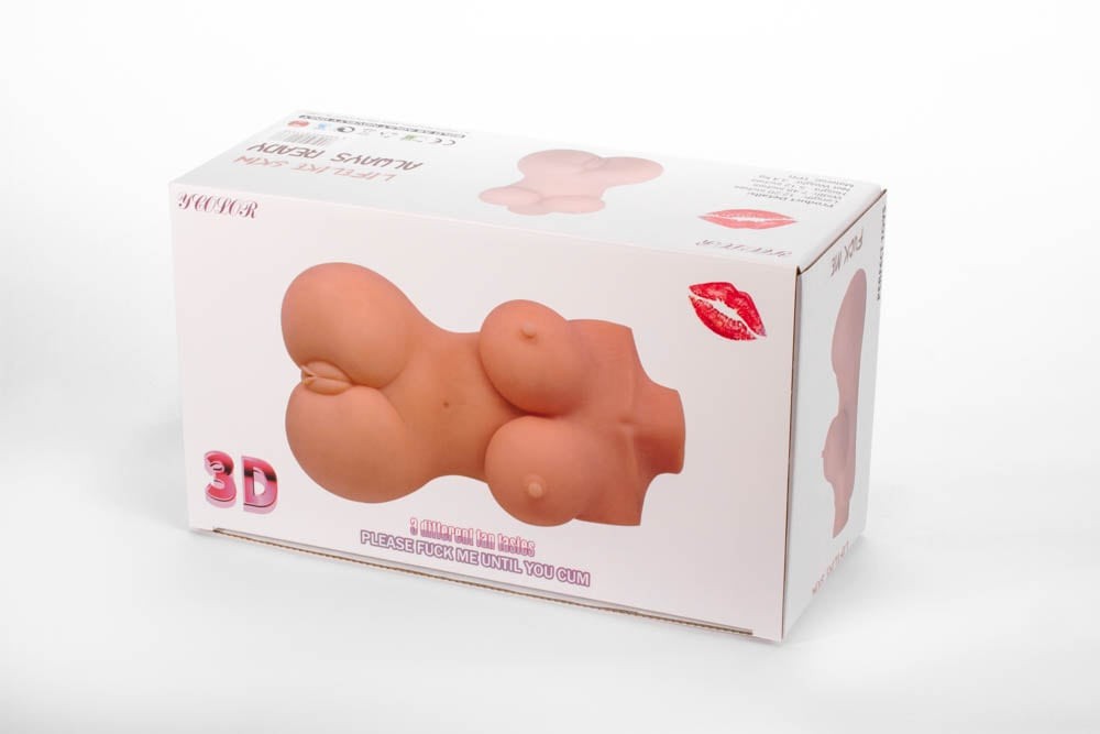Double Hole 3D IV - Masturbator cu Sani, Anus si Vagin, 19x31 cm - detaliu 7