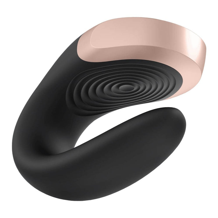 Double Love (Black) - Vibrator pentru Cuplu, 8,6x5,7 cm - detaliu 5