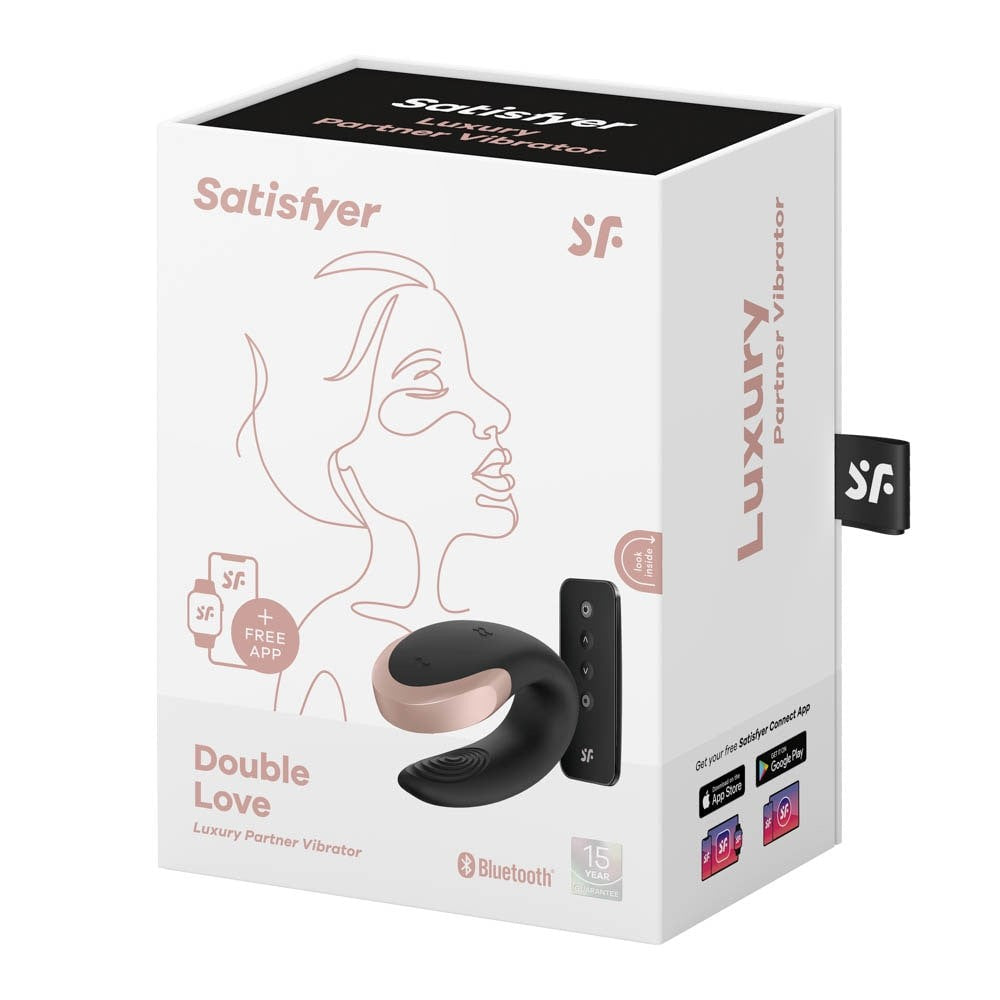 Double Love (Black) - Vibrator pentru Cuplu, 8,6x5,7 cm - detaliu 6