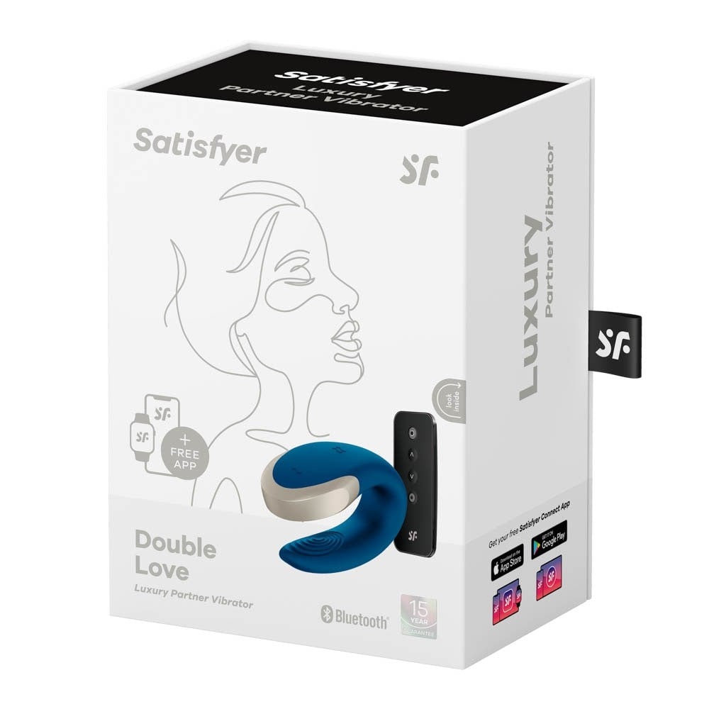 Double Love - Vibrator pentru cuplu, albastru, 8.6 cm - detaliu 6