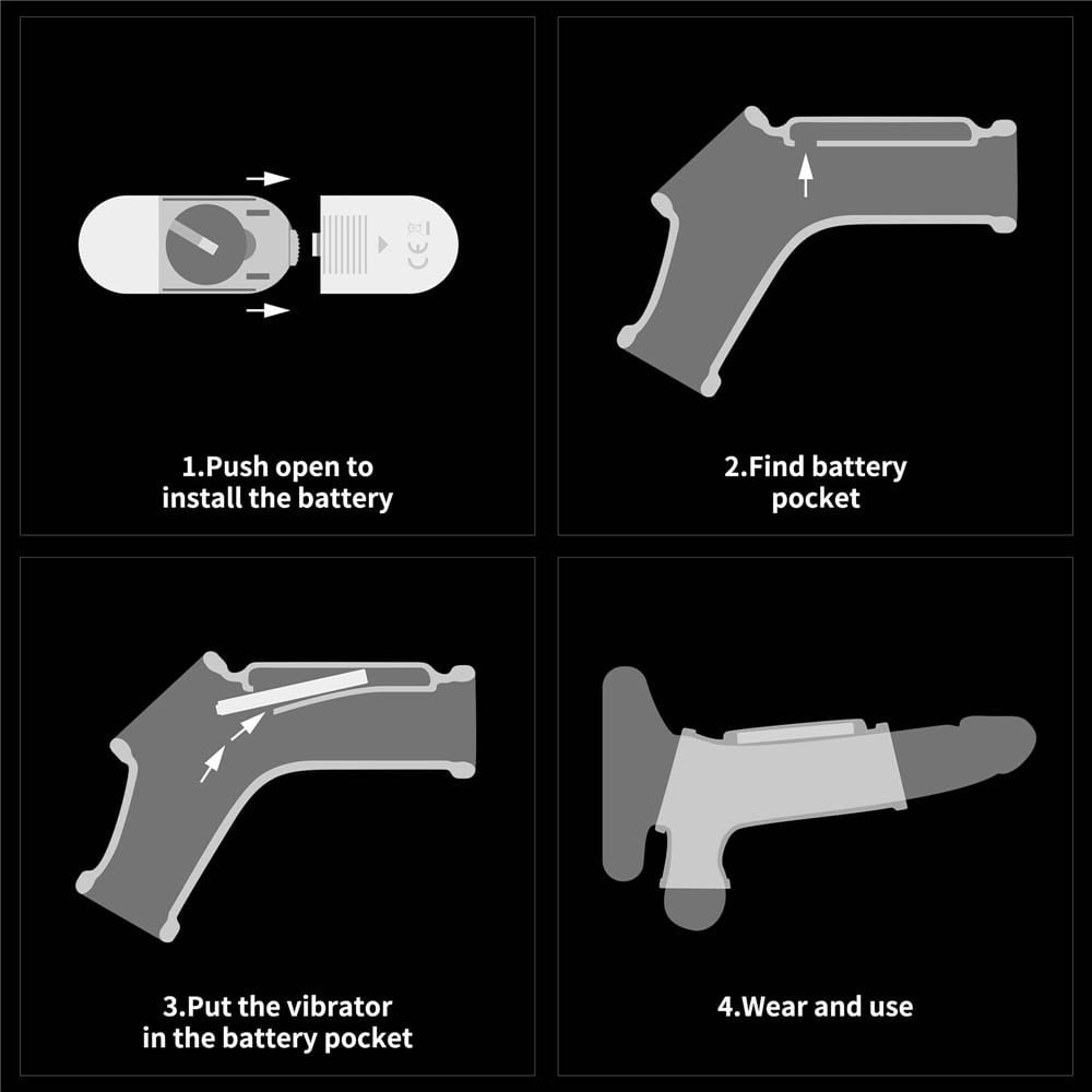 Drip Knights Ring -Manson pentru Penis si Scrot cu Vibratie, Alb, 13,3 cm - detaliu 2