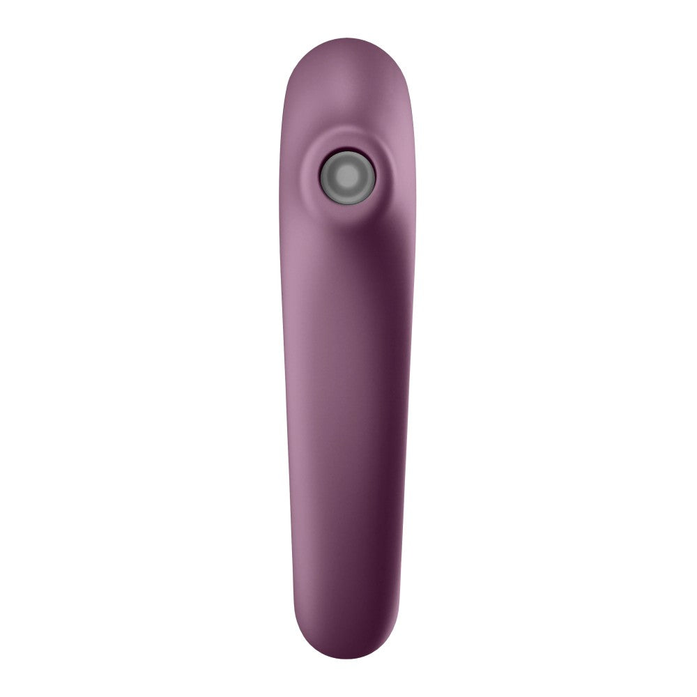 Dual Kiss Wine Red - Vibrator Punct G cu Impuls Aer, 19x3.8 cm - detaliu 4