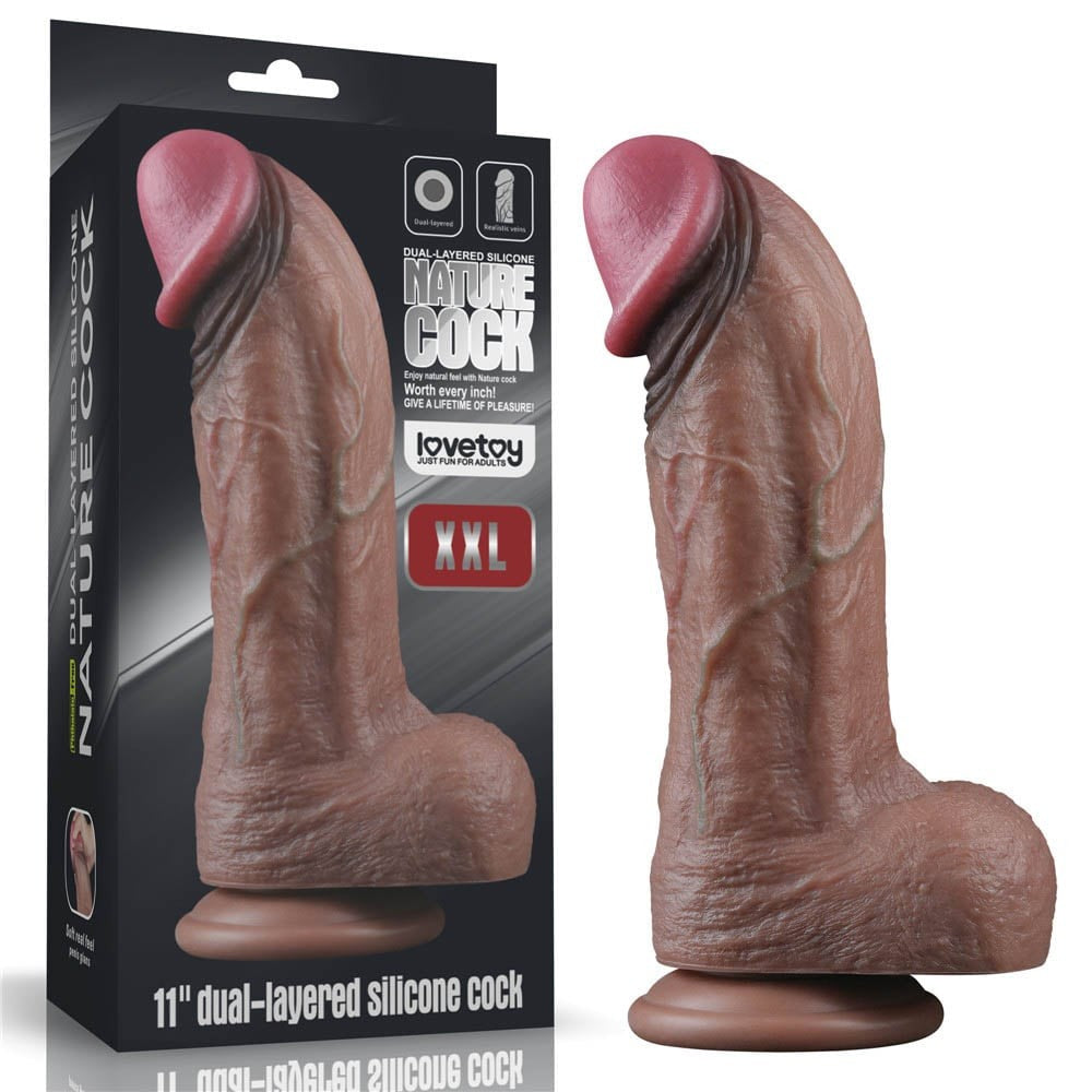 Dual Layered - Dildo realist XXL, 28 cm - detaliu 11