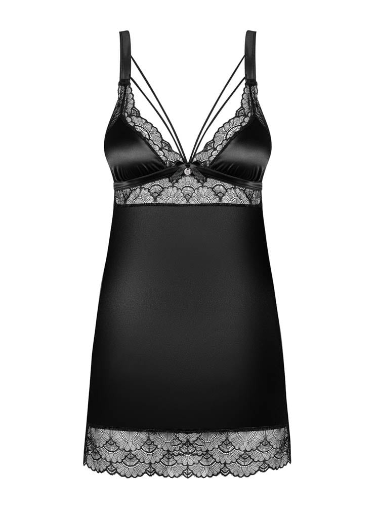 Eloissa - Set babydoll și chiloței, negru, L/XL - detaliu 3