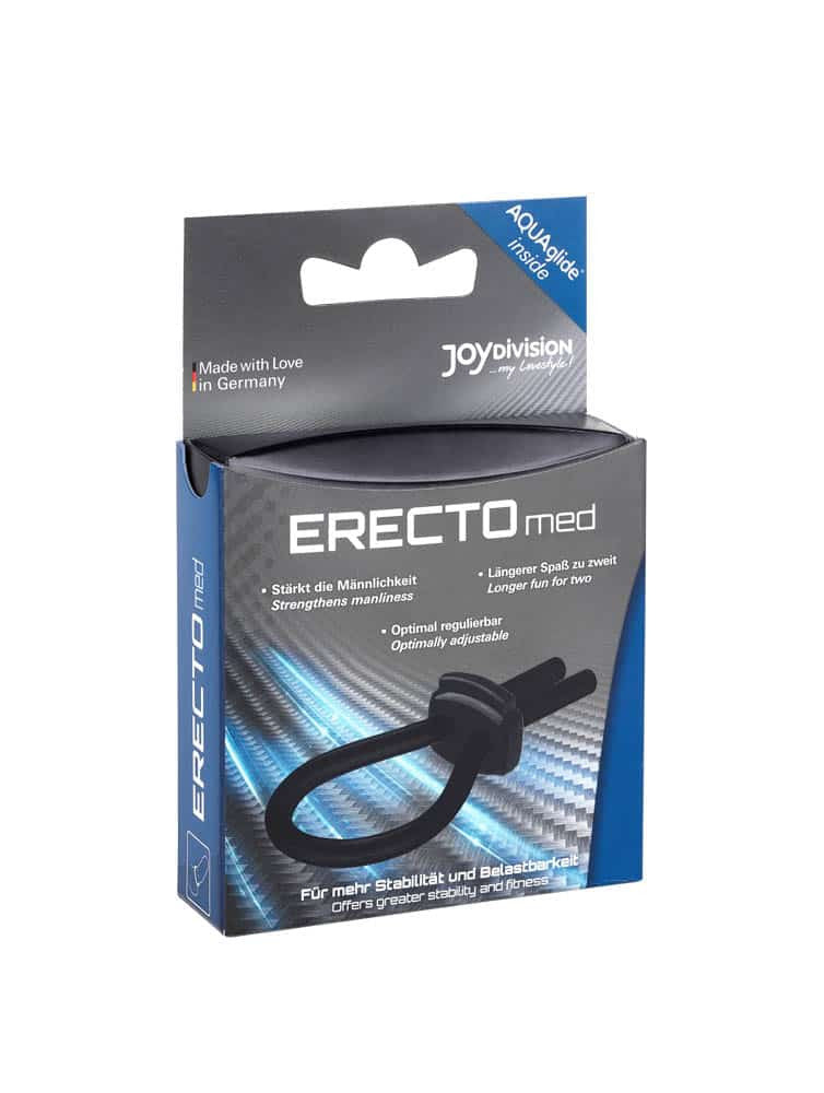 ERECTOmed Ring - Inel pentru Erectie Ajustabil din Silicon, Negru