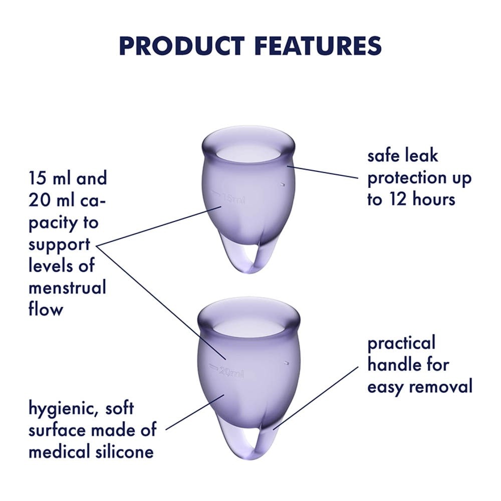 Feel confident - Cupe menstruale, mov - detaliu 3