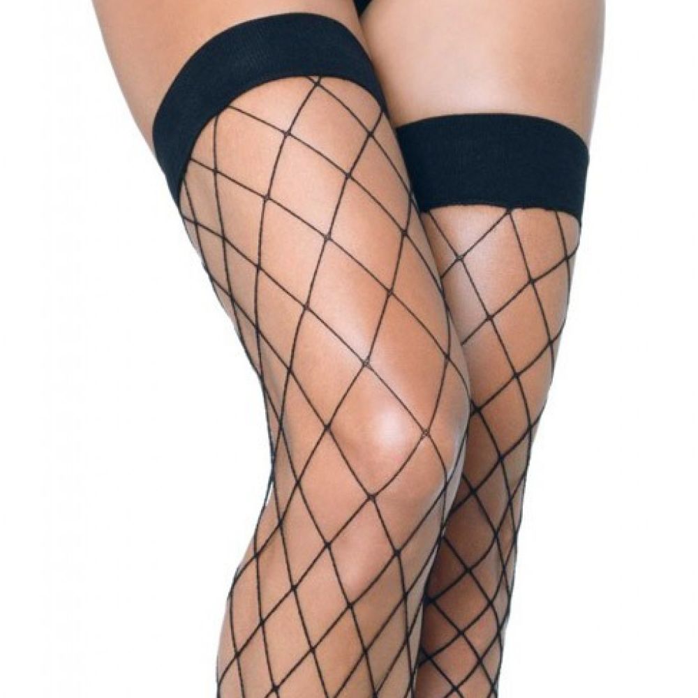 Fence Net - Ciorapi Sexy Plasa de Culoare Neagra, Marime Universala, - detaliu 1