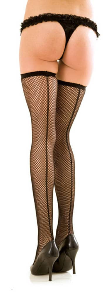 Fishnet Thigh - Jartiere sexy, negru - detaliu 1