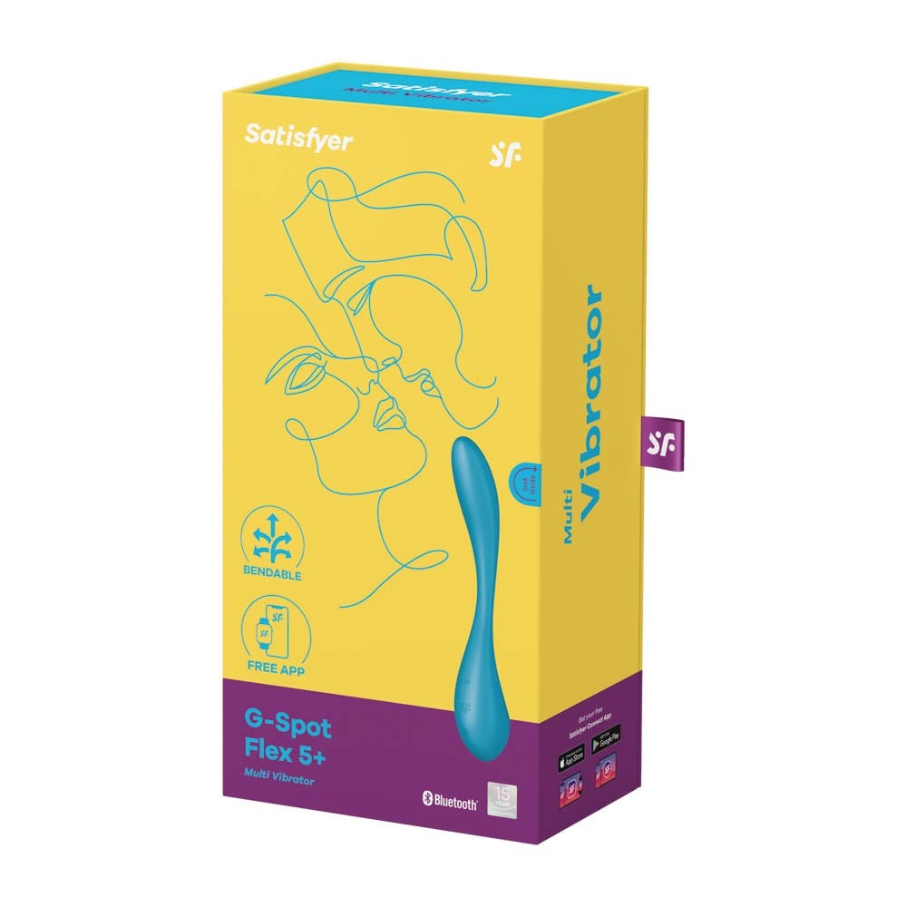 G-Spot Flex 5+ - Vibrator punct G, albastru, 19.6 cm - detaliu 6