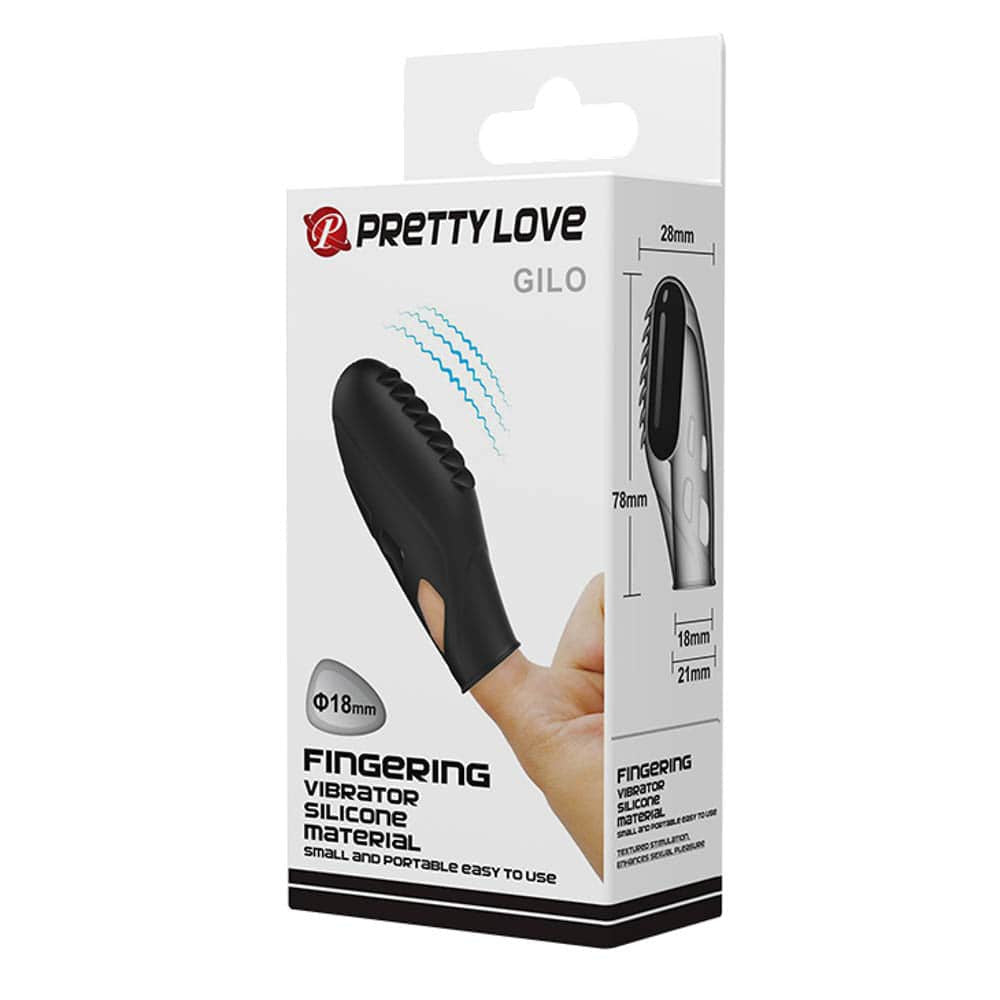 Gilo - Vibrator pentru deget, negru, 7.8 cm - detaliu 4