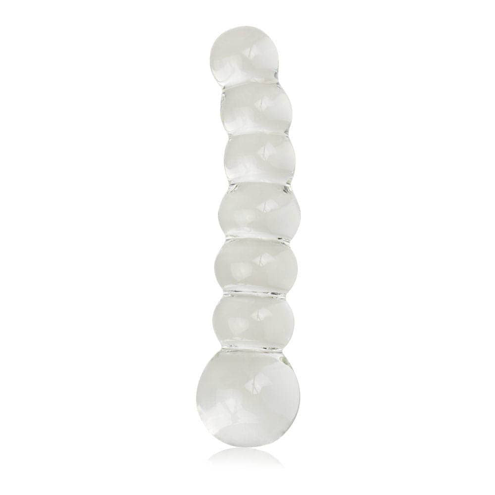 Glass Romance 1 - Dildo de sticlă, transparent, 17 cm - detaliu 1