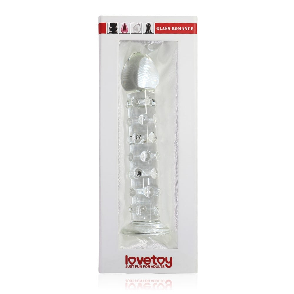 Glass Romance 2 - Dildo de sticlă, transparent, 17 cm - detaliu 1