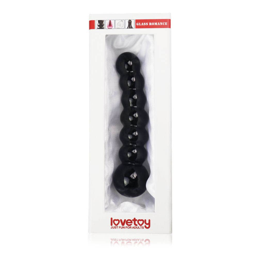 Glass Romance 3 - Dildo sticlă, negru, 15.5 cm - detaliu 1