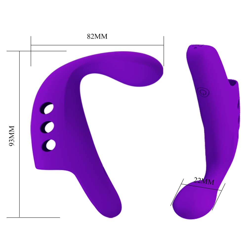 Gorgon - Vibrator pentru degete, mov, 9.3 cm - detaliu 6