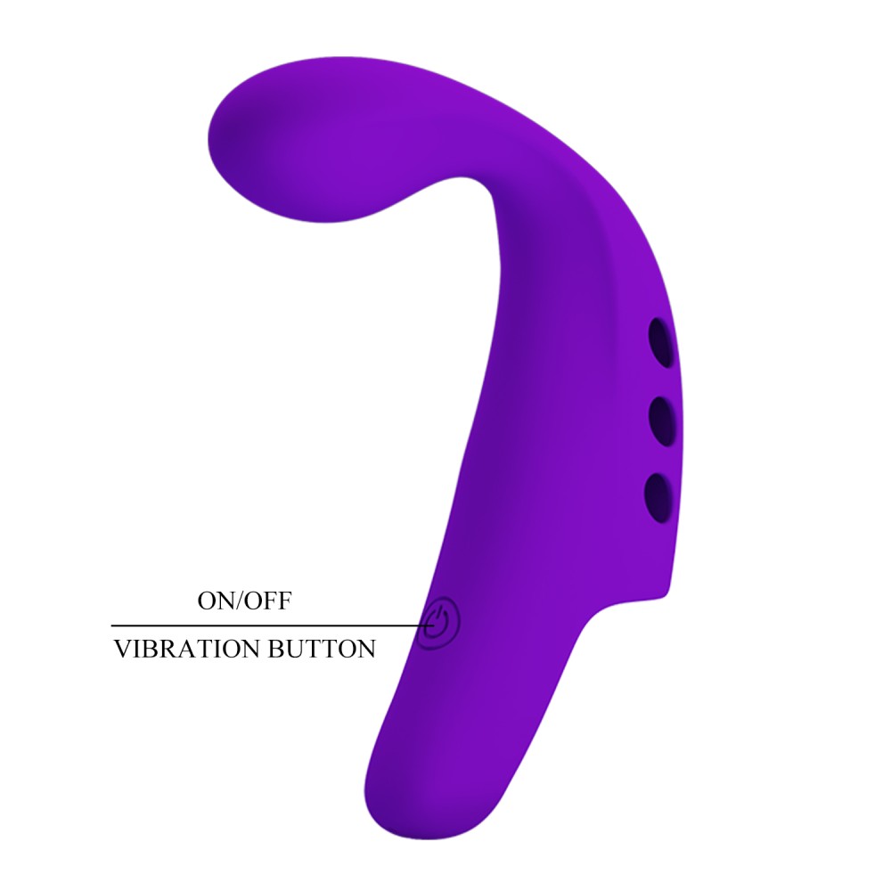 Gorgon - Vibrator pentru degete, mov, 9.3 cm - detaliu 7