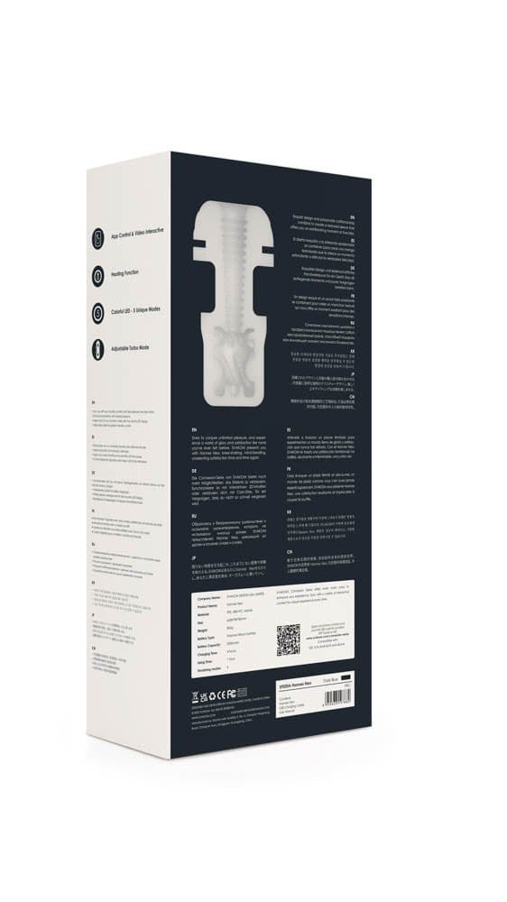 Hannes Neo - Masturbator cu Vibratii si Control prin APP, 28.6x8.6 cm - detaliu 3
