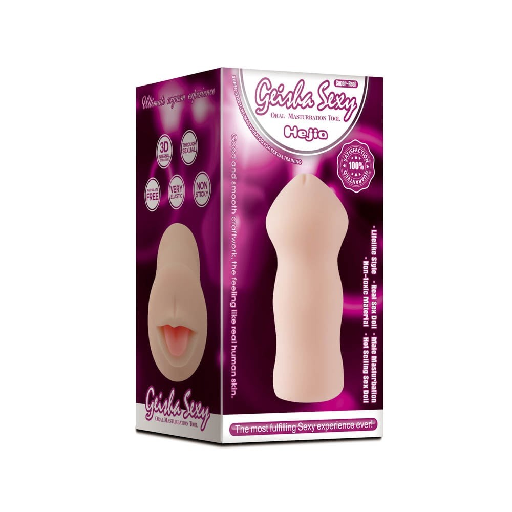 Hejia - Masturbator Realistic Forma Gura, 16 cm - detaliu 6