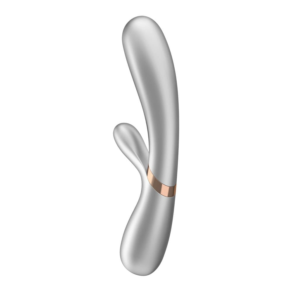 Hot Lover Silver/Champagne - Vibrator Rabbit cu Incalzire, 19.9x3.5 cm - detaliu 1