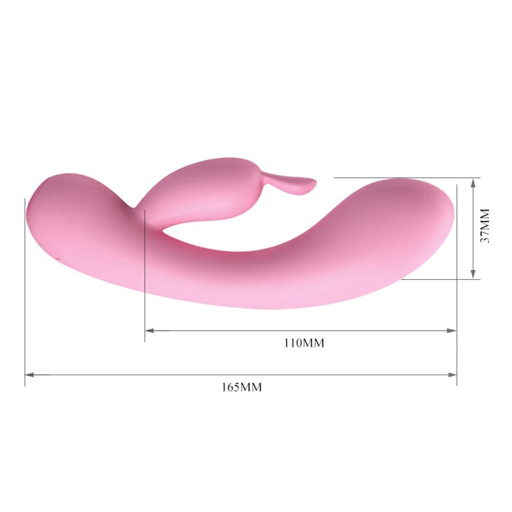 Hugo - Vibrator iepuraș, roz, 16.5 cm - detaliu 4