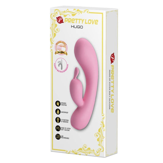 Hugo - Vibrator iepuraș, roz, 16.5 cm - detaliu 5