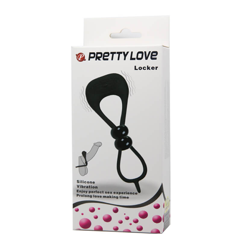 Inel penis silicon Pretty Love cu vibratie - cutie