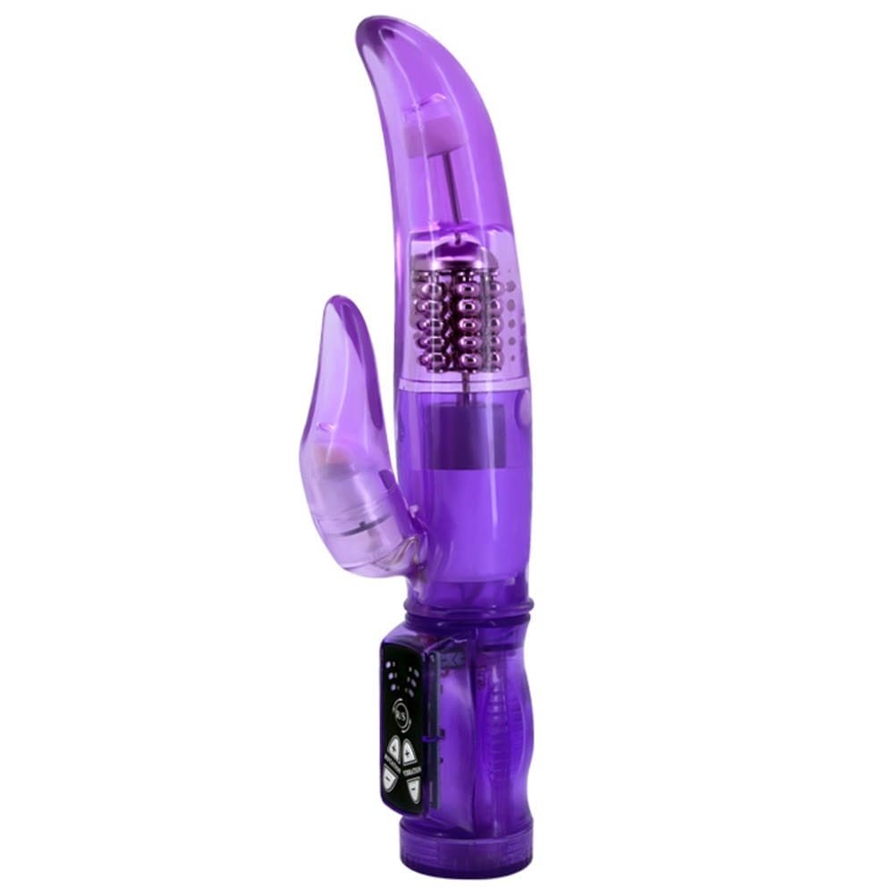 Ingerasul Fericit - Vibrator Iepuras cu Cap Rotativ, 22x3.3 cm - detaliu 1