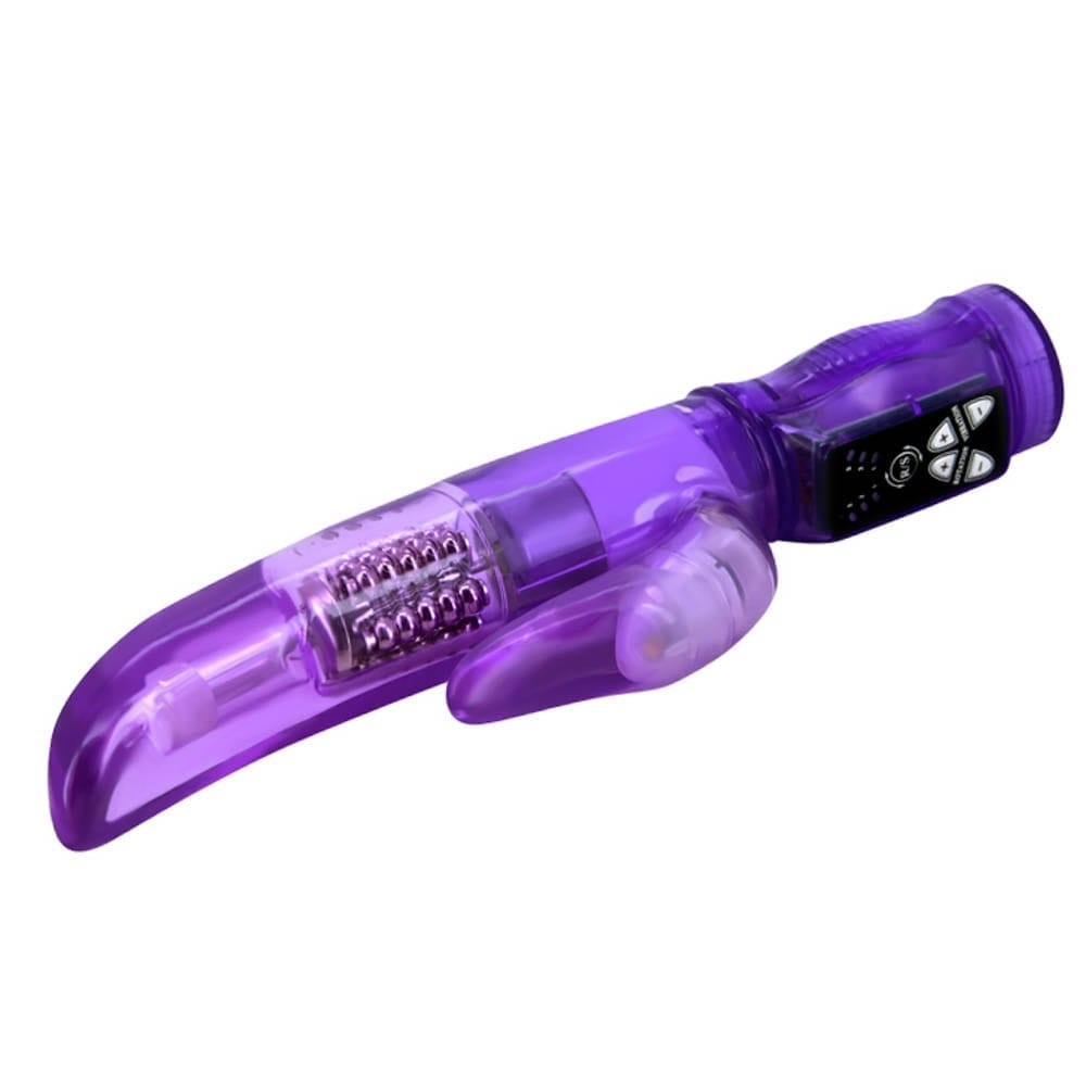Ingerasul Fericit - Vibrator Iepuras cu Cap Rotativ, 22x3.3 cm - detaliu 2