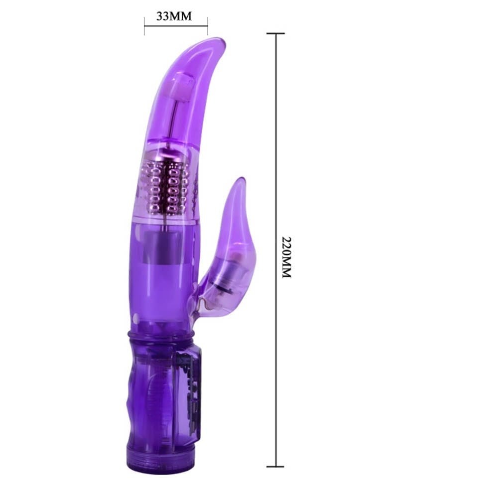 Ingerasul Fericit - Vibrator Iepuras cu Cap Rotativ, 22x3.3 cm - detaliu 3
