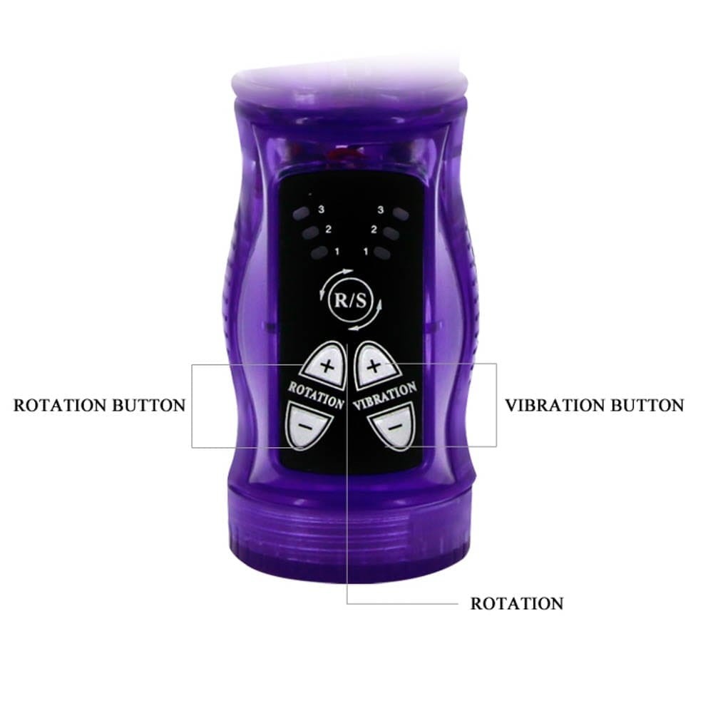 Ingerasul Fericit - Vibrator Iepuras cu Cap Rotativ, 22x3.3 cm - detaliu 4