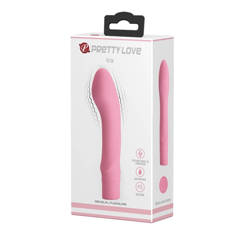 Ira - Vibrator clasic, roz deschis, 15 cm - detaliu 2