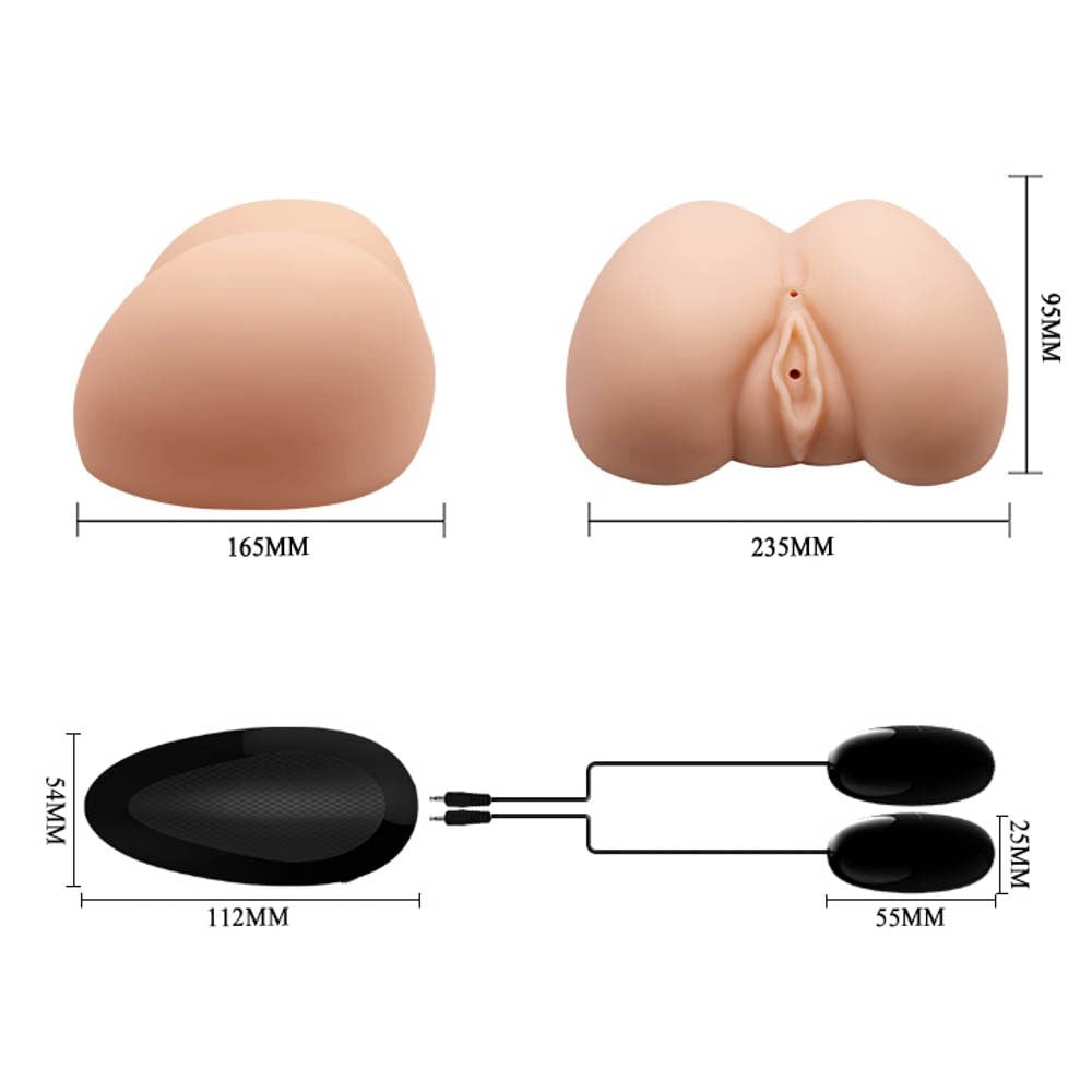 Iulia - Masturbator Realistic Fund si Vagin, cu Telecomanda, 23.5 cm - detaliu 2