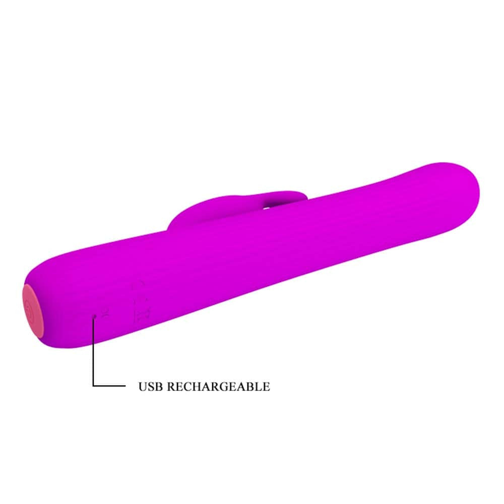 Julian - Vibrator iepuraș, mov, 17 cm