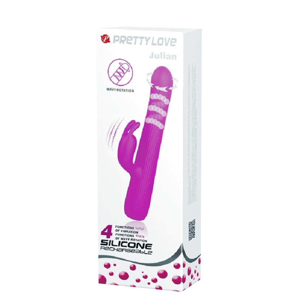 Julian - Vibrator iepuraș, mov, 17 cm - detaliu 6
