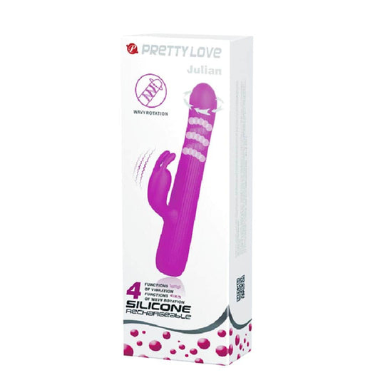 Julian - Vibrator iepuraș, mov, 17 cm - detaliu 6