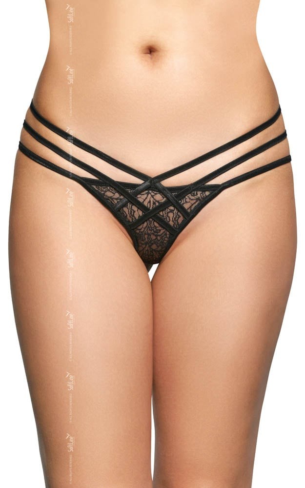 Katy - Lenjerie sexy G-String 2492, negru, S/M - detaliu 1