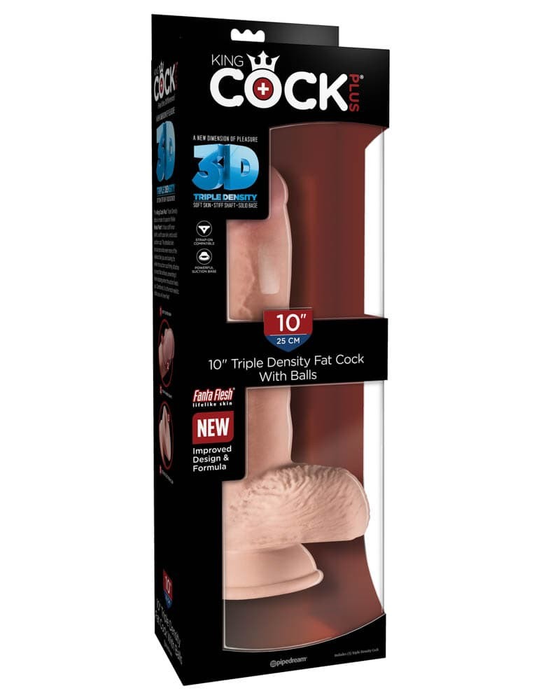 King Cock - Dildo realist cu densitate triplă, 28 cm