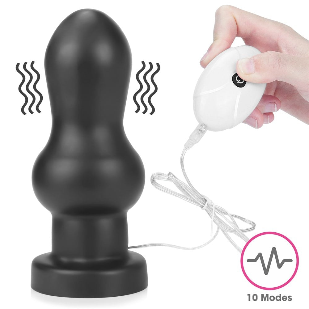 King Sized Vibrating Anal Rammer - Vibrator Anal Mare cu Telecomanda, 18 cm - detaliu 2