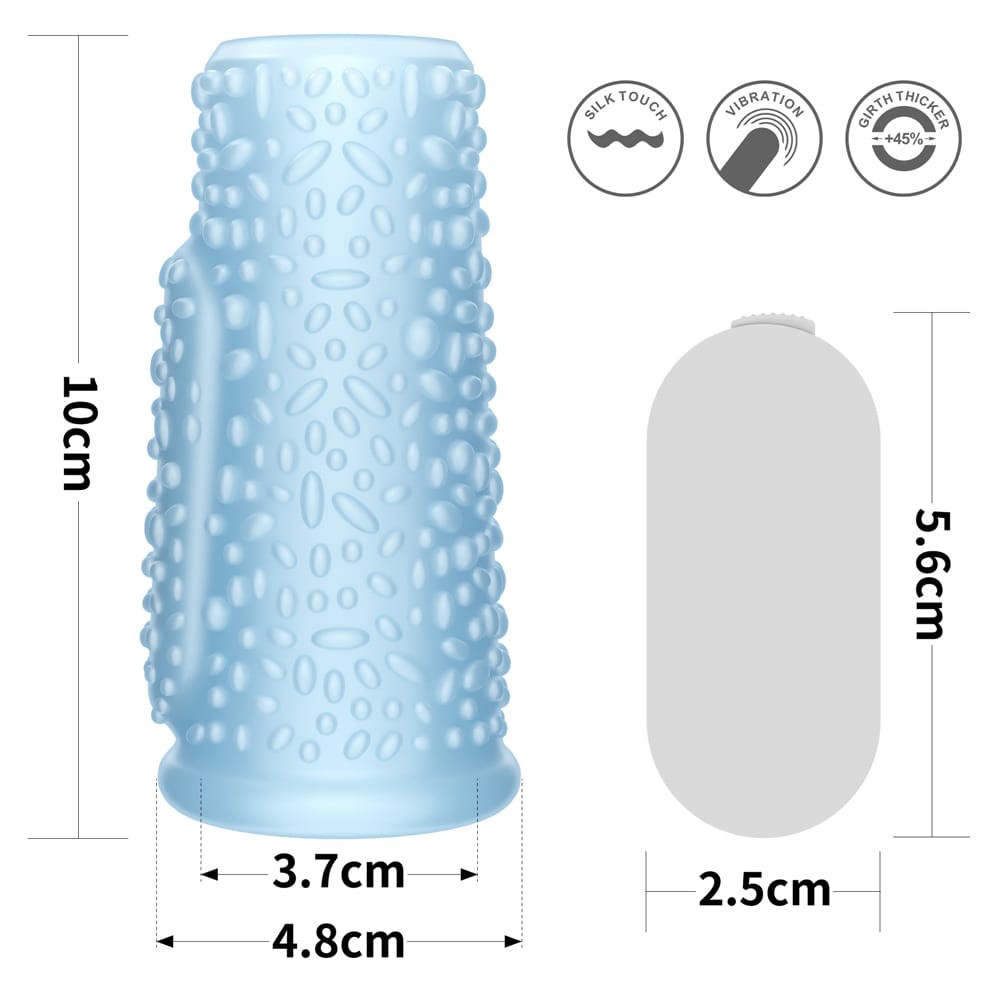 Knights Ring 1 - Manșon pentru penis, albastru, 10 cm - detaliu 1