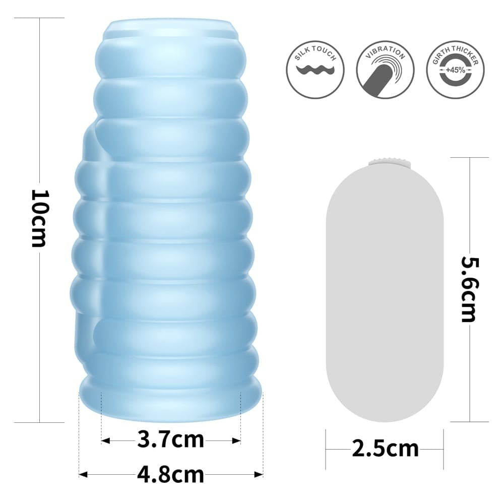 Knights Ring 3 - Manșon pentru penis, albastru, 10 cm - detaliu 2
