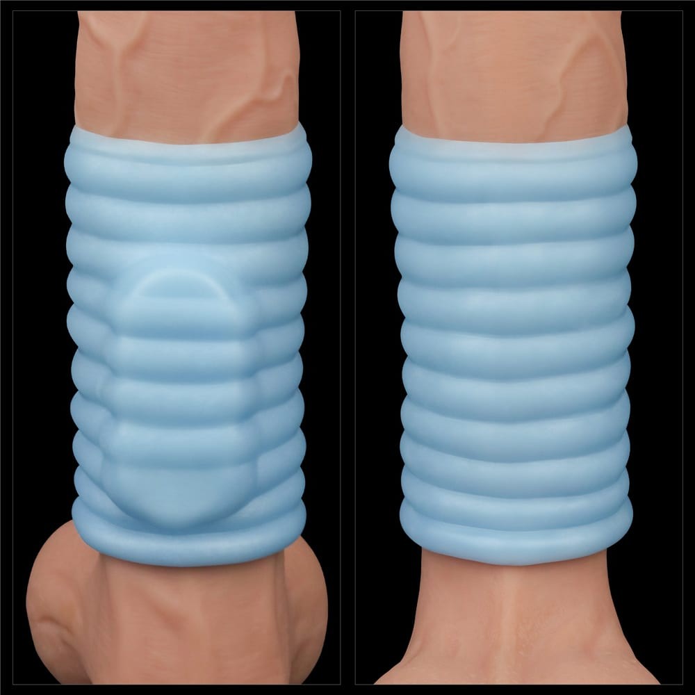 Knights Ring 3 - Manșon pentru penis, albastru, 10 cm - detaliu 6