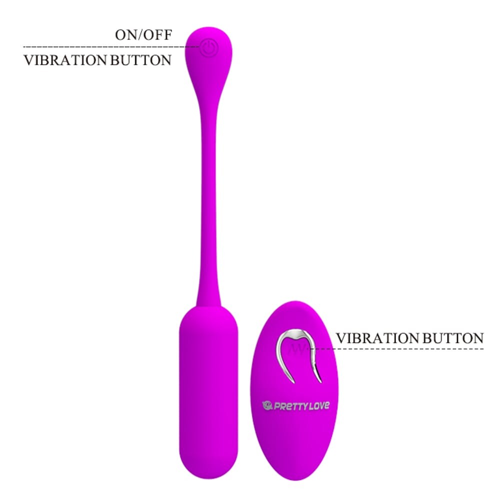 Lechies - Ou vibrator, mov, 7.2 cm - detaliu 1