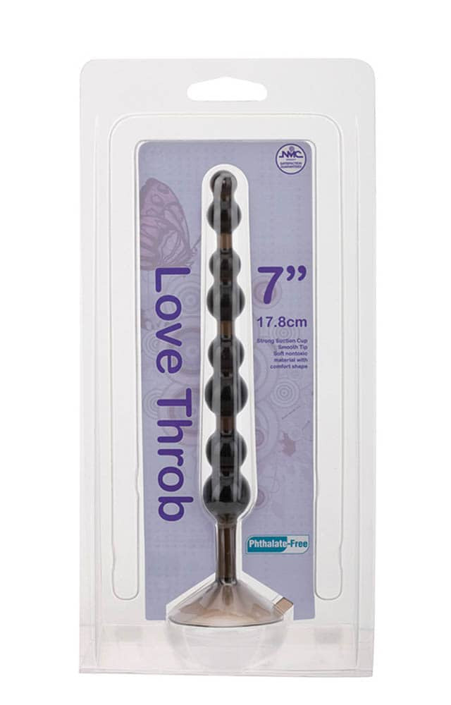 Love Throb - Bile Anale cu Ventuza, 17,8 cm - detaliu 1