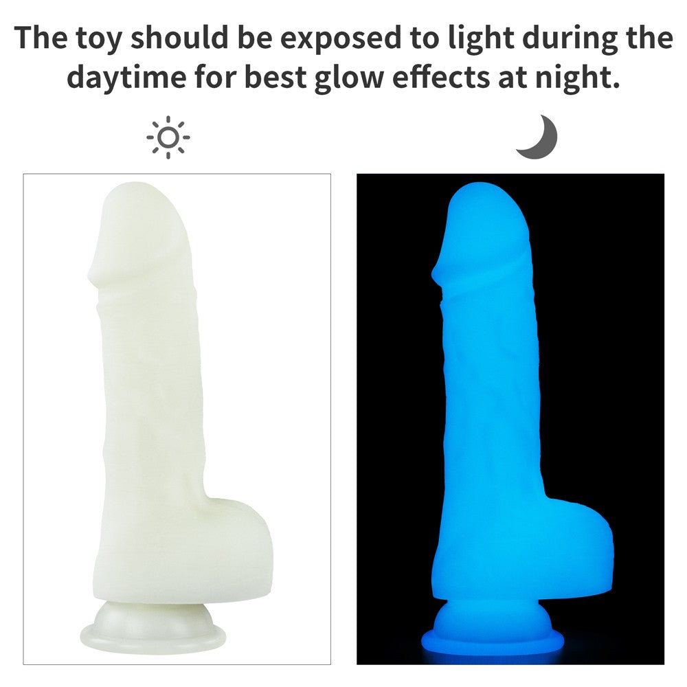 Lumino Play - Dildo fluorescent, 19.8 cm - detaliu 8