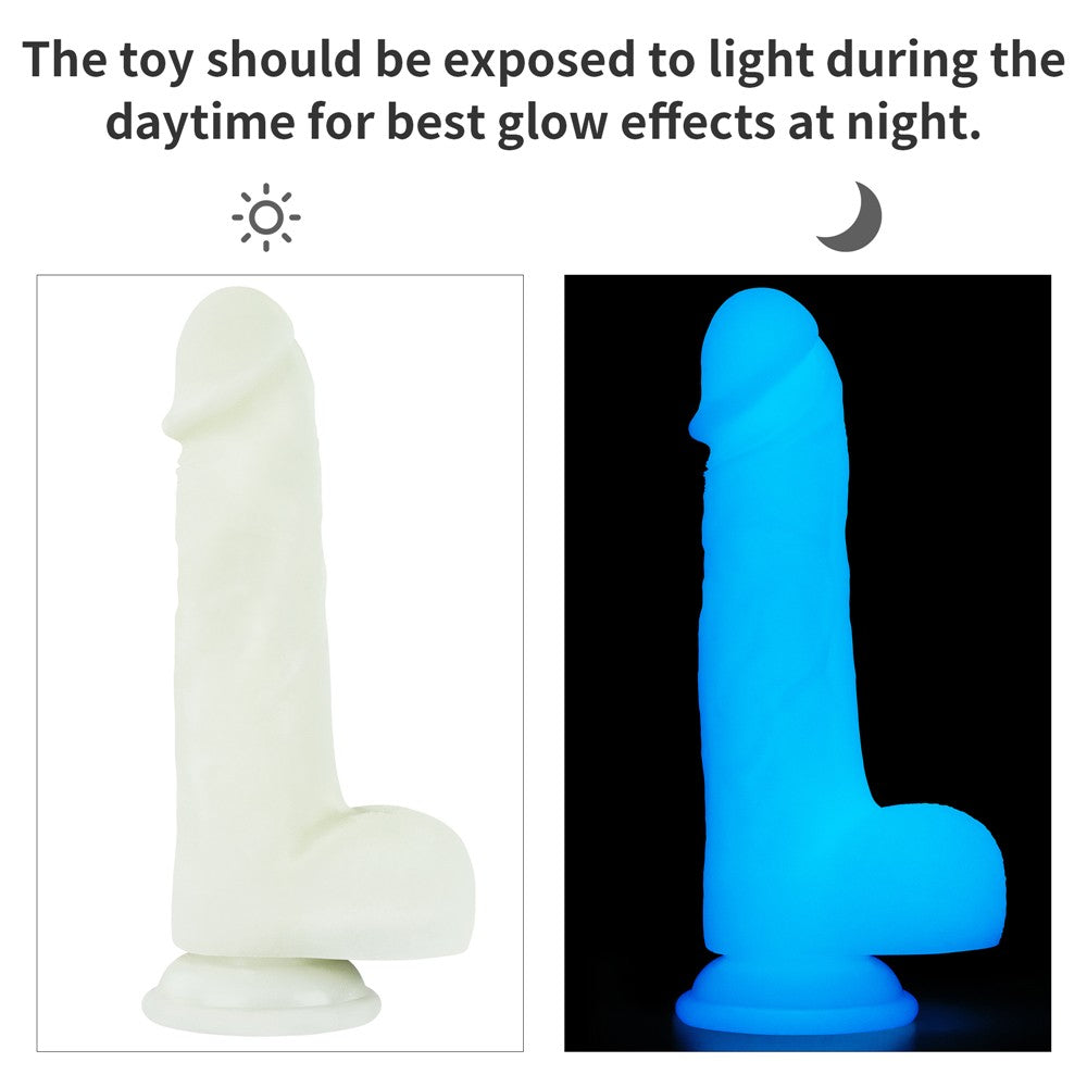 Lumino Play - Dildo fluorescent, 20.9 cm - detaliu 14