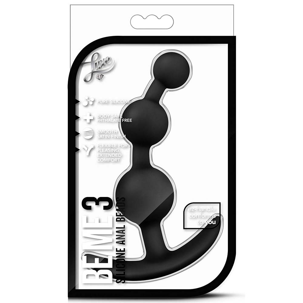 Luxe Beme3 - Bile Anale din Silicon, Negre, 12,7 cm - detaliu 1