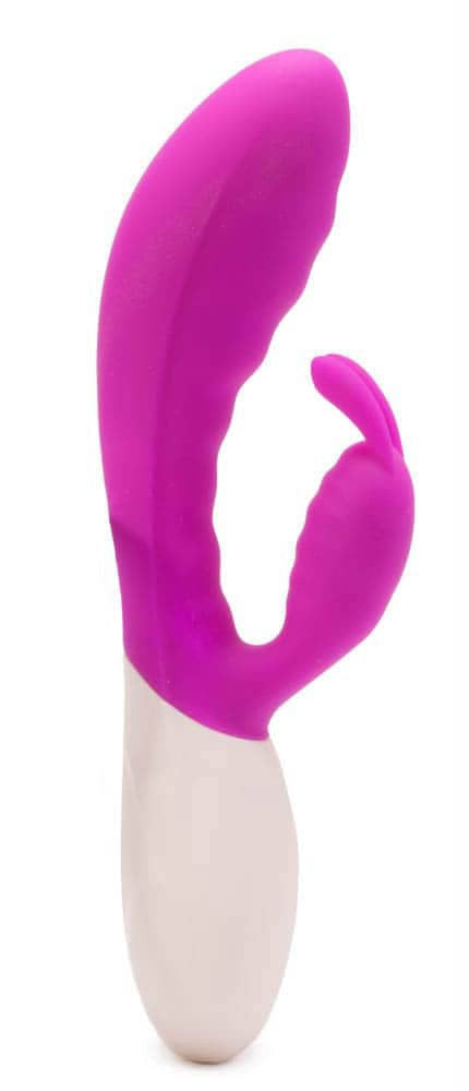 Maestrul flirtului - Vibrator iepuraș, mov, 21 cm